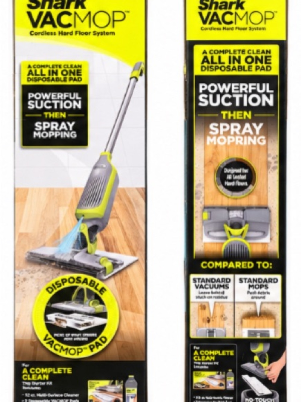 Shark VACMOP Disposable Floor Cleaner Pads - Gray & Lime